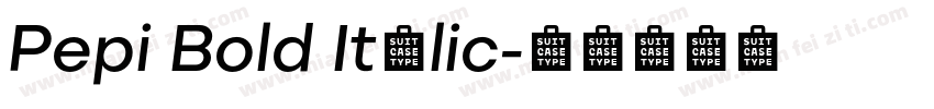 Pepi Bold Italic字体转换